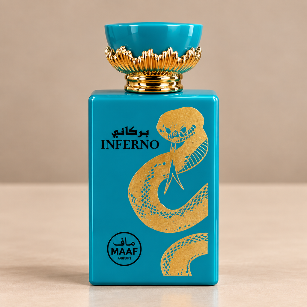 Boccetta turchese Inferno Eau de Parfum MAAF Parfums da 100 ml