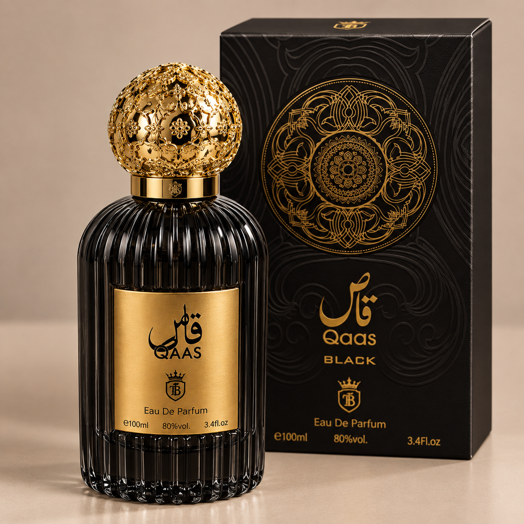 Qaas Black Eau de Parfum TB da 100 ml con scatola