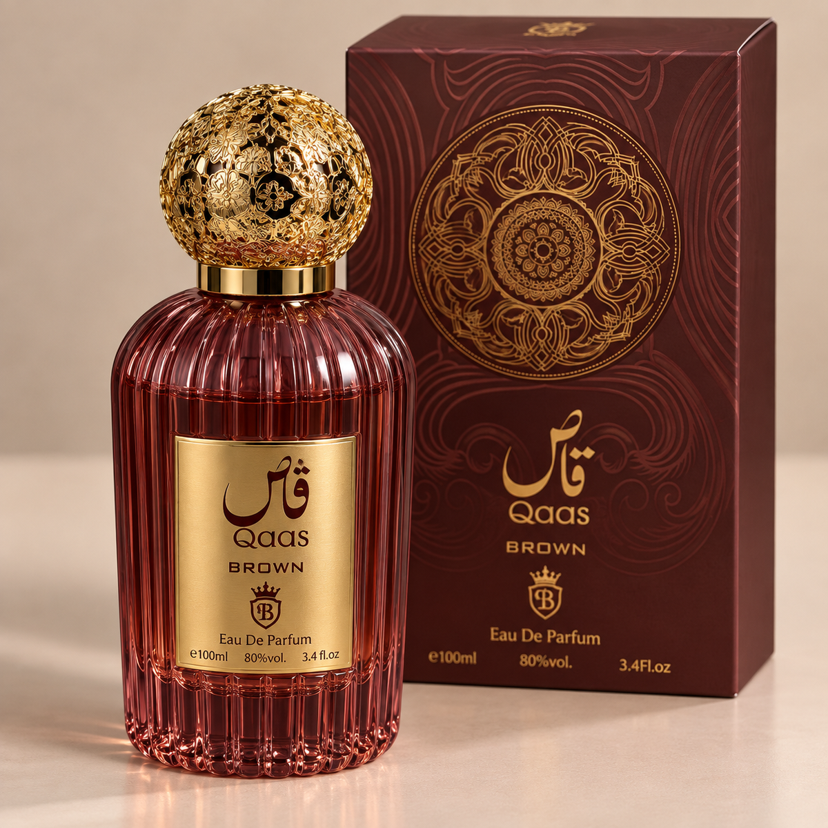 Qaas Brown Eau de Parfum TB da 100 ml con scatola
