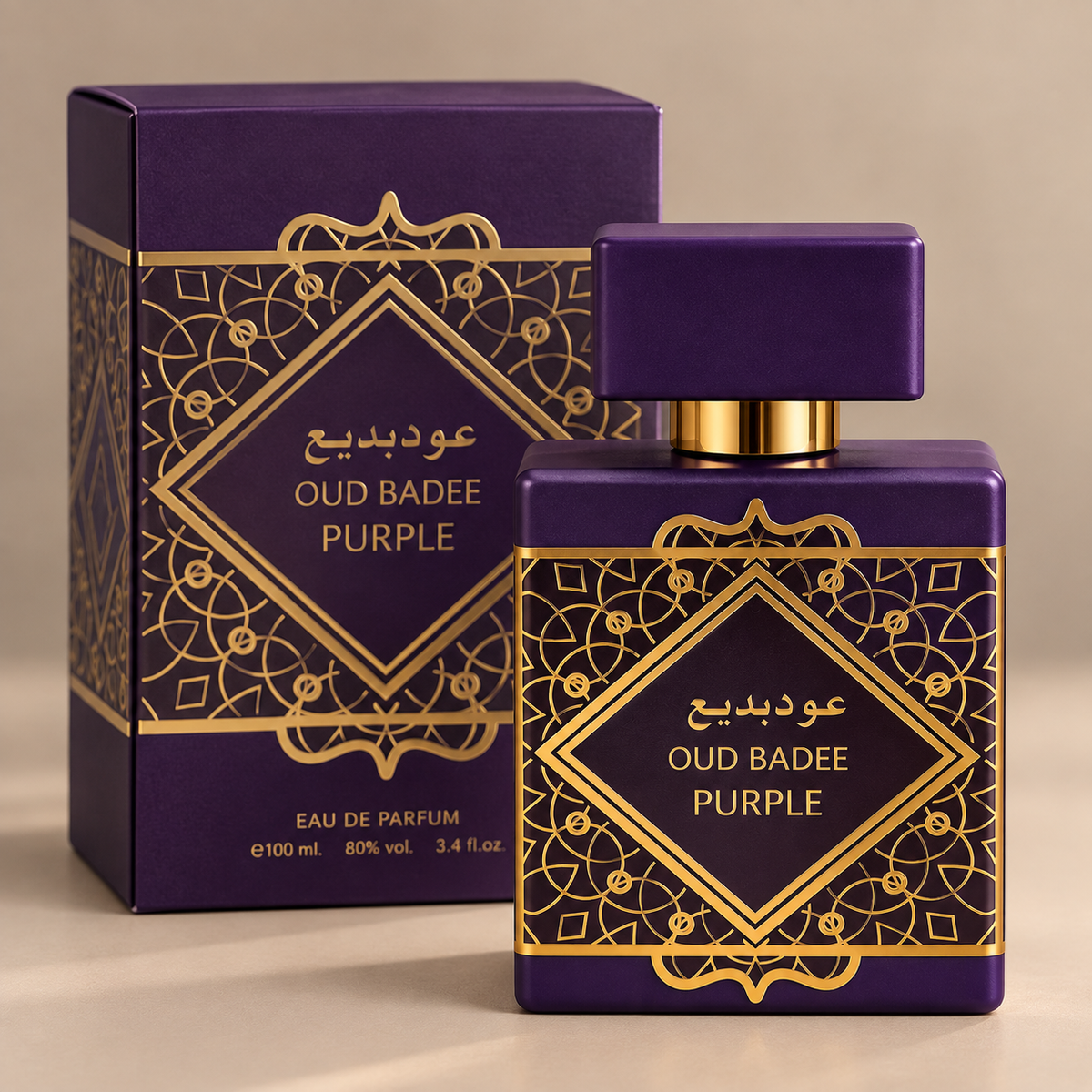 Oud Badee Purple Eau de Parfum TB da 100 ml con scatola